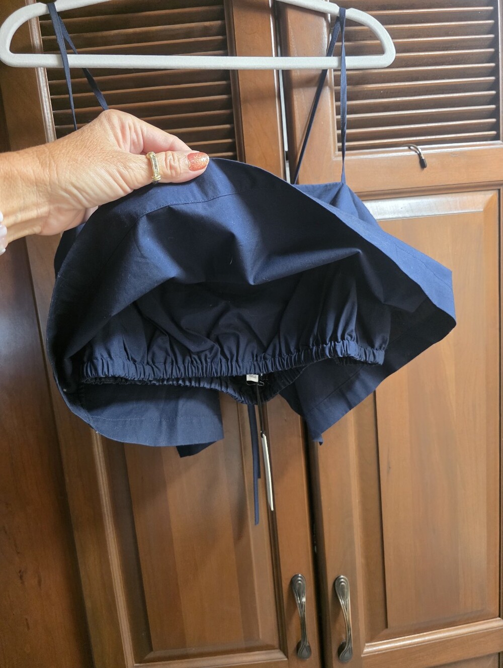 NWT Banana Republic cotton poplin cropped top Navy Blue - Picture 6 of 8
